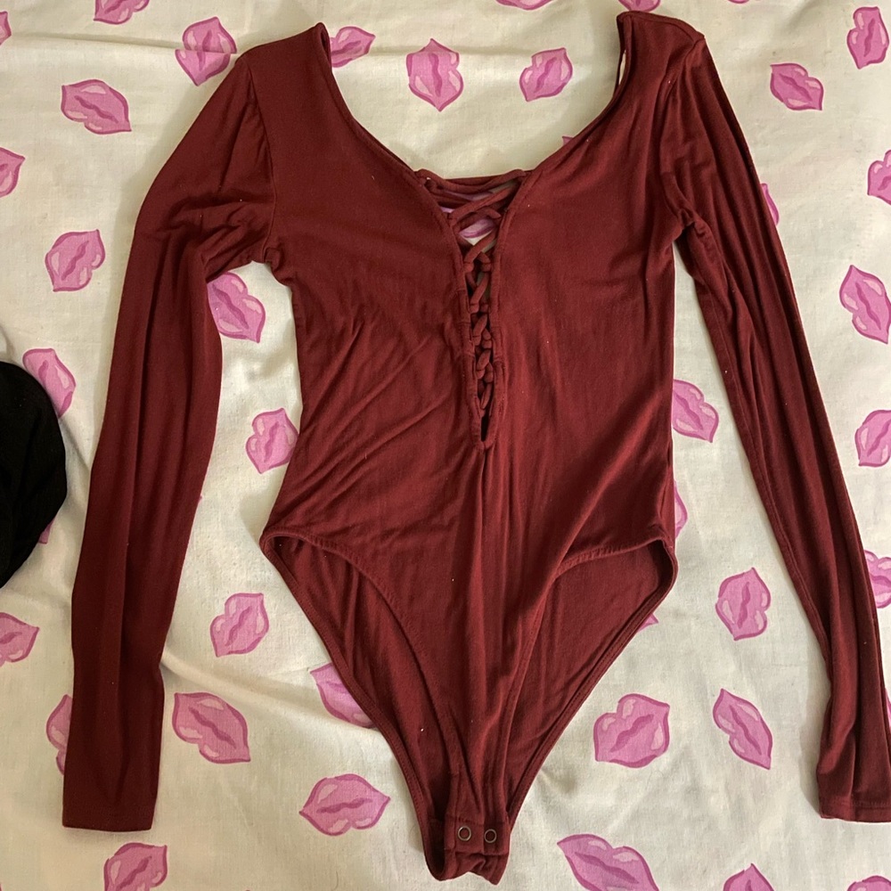 Maroon bodysuit